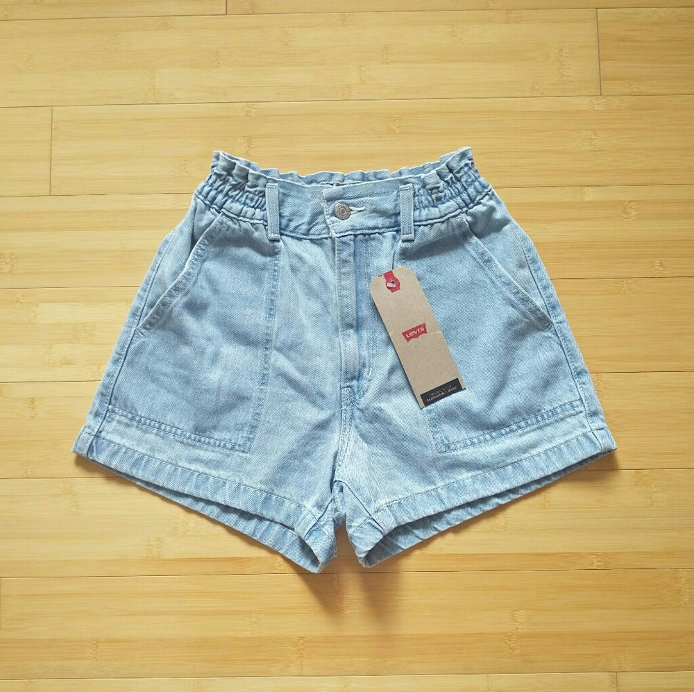 -NWT- Levi's High Waisted A Line Shorts 24 - Picture 4 of 14